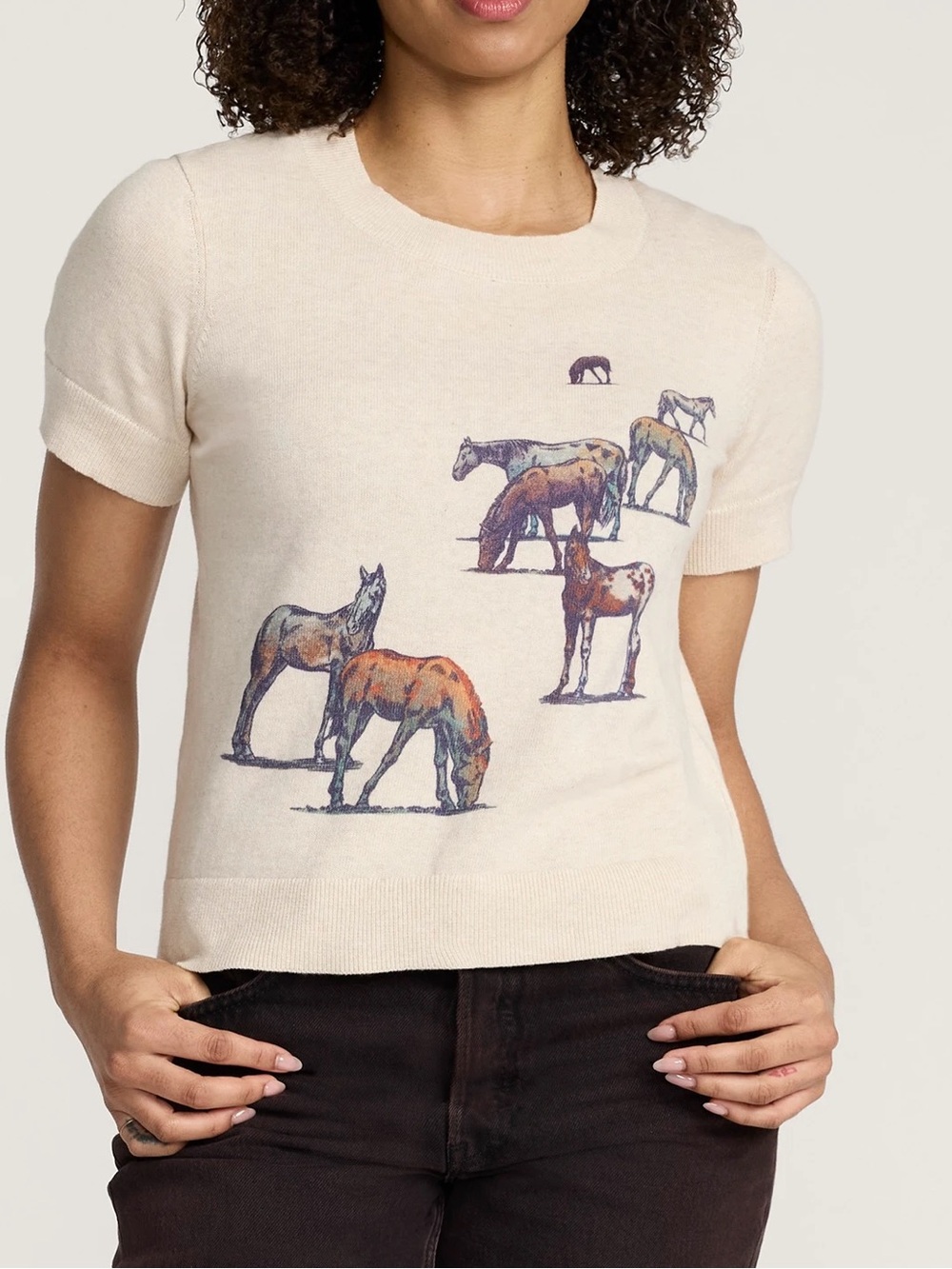Pendleton Cotton Wild Horses Sweater